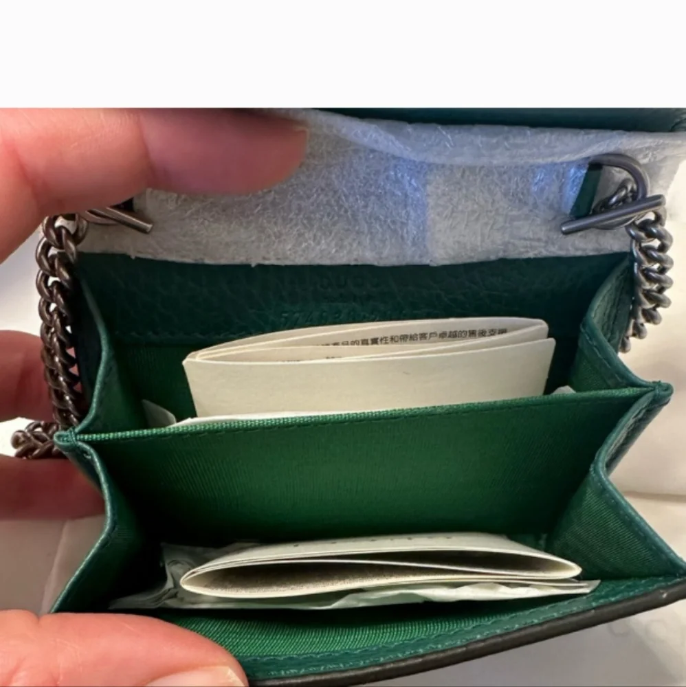 GUCCI wallet authentic. New never used deep green leather material.. - Picture 5 of 5